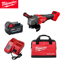 Meuleuse d'angle compacte sans balais Milwaukee Tools 125 mm (5 po) 18 V pour polissage de métaux, haute puissance, batterie Li-ion, usage industriel