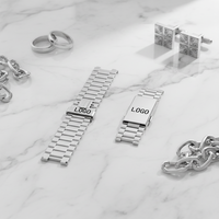 Bracelet de montre de luxe personnalisé HANSON en alliage de zinc, acier inoxydable, alliage de titane, design respirant, chanfreinage diamanté, réglable