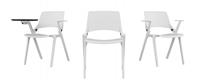 Chaise de formation, chaise de réunion, tablette d'écriture pliable, en plastique, empilable, livraison gratuite