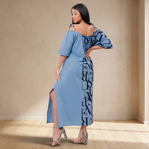 Vestido Jersey Corto y Recto para Mujer, Tallas Grandes, de Algodón Ecológico, Suave, Transpirable, Informal, Largo hasta el Tobillo, Suministro de Fábrica - Product Image 3