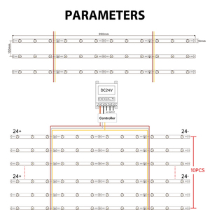 12LEDs Backlight CCT Dual White LED Strips 10W 24V 3030 LED <b>Bar</b> for Signs Billboards LightBox - Product Image 5