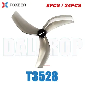Cánh quạt 3 lưỡi 3 inch chất lượng cao: foxeer dalprop Cyclone t3528. Kích thước lỗ 1.5mm & 2mm. Vòng quay CW/CCW - Product Image 2