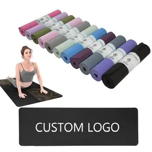 SHENGDE High Quality Durable Custom Logo New Design Print TravelPilates Mats Eco Friendly Non Slip Yoga Mat