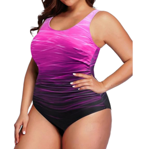 Nouveau design Sexy dos ouvert Durable eau ondulation dégradé Bikini <span class=keywords><strong>grande</strong></span> <span class=keywords><strong>taille</strong></span> ventre contrôle une pièce sport <span class=keywords><strong>maillot</strong></span> <span class=keywords><strong>de</strong></span> <span class=keywords><strong>bain</strong></span> pour les femmes - Product Image 6