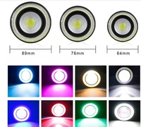 64MM 76MM 89MM 2.5 "3" 3.5 "Angel Eyes Fog Lamp 12V Universal Auto Car Projector COB Driving Light Round LED Fog Lamp avec DRL