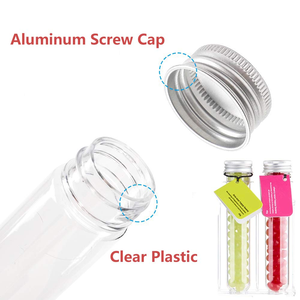 Grossistes Tubes à <span class=keywords><strong>essai</strong></span> en plastique Récipients transparents de stockage de bonbons 40ml en plastique avec bouchons à vis - Product Image 5