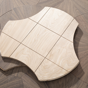 Suelo de Parqué Moderno de 18 mm, 600*600 mm, Nogal, Instalación con Sistema de Clic, para Dormitorio, Uso Interior, Decoración de Interiores - Product Image 6