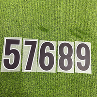 Numéros de maillots de football personnalisés en gros, impression sérigraphique, transfert thermique, autocollant pour numéros de maillot de football à repasser pour vêtements d'équipe