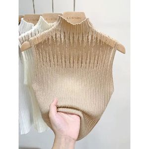 Top a Tubo da Donna in <span class=keywords><strong>Maglia</strong></span> Traforata, Design Elegante Senza Maniche, Slim Fit, Stile <span class=keywords><strong>Corsetto</strong></span> Chic - Product Image 3