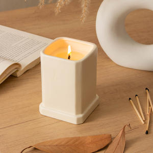 Portavelas Cuadrado de Cerámica Personalizado, Hecho a Mano, Antiderrames, Contenedor de Regalo para Decoración del Hogar - Product Image 4