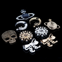 Breloques de luxe scintillantes en strass pour chaussures de créateur, accessoires pour sabots et pantoufles