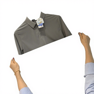 Camisa Casual de Negocios para Hombre, Nueva de Verano, de Color Sólido, de Nailon Sintético de Secado Rápido, Transpirable y de Alta Elasticidad, Lavada, Sin Planchado - Product Image 2