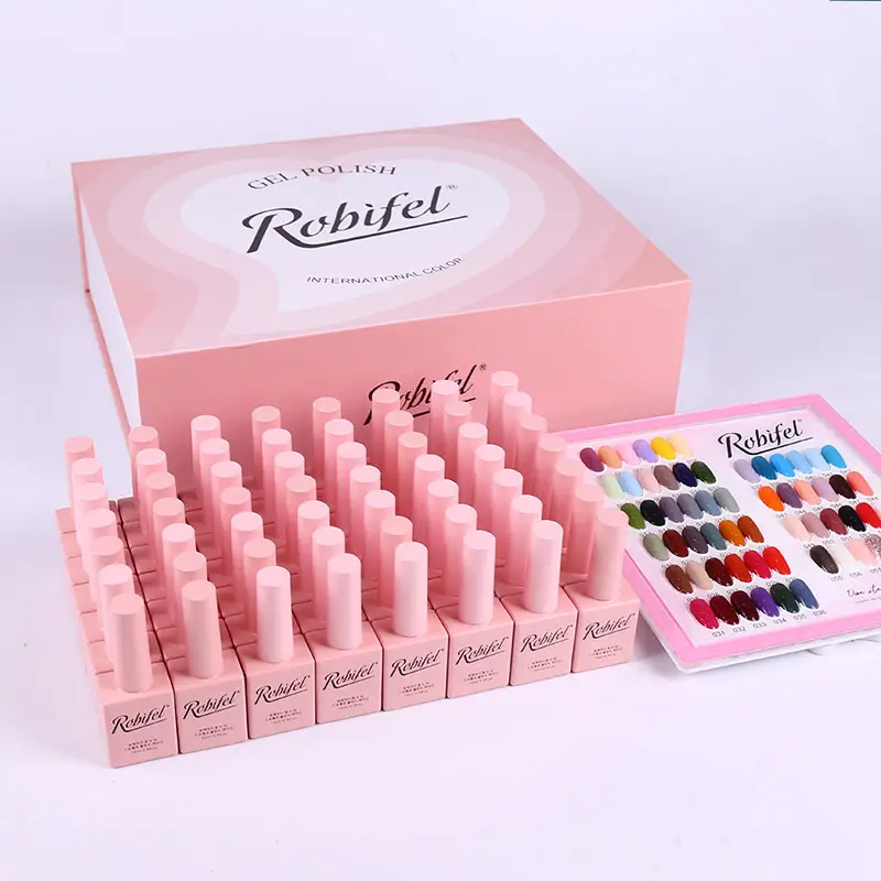 Robifel OEM ODM Salon Gel UV Ongle Professionnel 60 Color Uñas Gel Esmalte Set