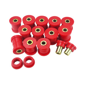 Bagues de bras de suspension avant Poyracing pour Lexus SC300 SC400 1992-1996, type manchon en caoutchouc rouge - Product Image 4
