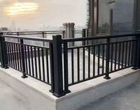 Garde-corps de sécurité en alliage d'aluminium réglables et peignables au design moderne pour balcon/terrasse, garde-corps de terrasse à câbles