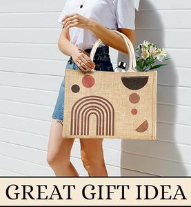 Promotional Printing Shopping Beach Tourism Art Design Recycled Waterproof Tote Jute Bag Original - Product Image 5