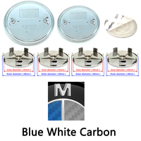7 pièces 74mm 82mm 45mm 68mm en époxy pour BMW : capuchons de moyeu de roue avant et arrière, emblèmes de volant et logos de voiture