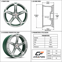 Jantes en alliage d'aluminium forgé CF 20-24 pouces 5x112/5x130 PCD Neuves pour Mercedes pour Maybach Classe S Classe G G63 G500