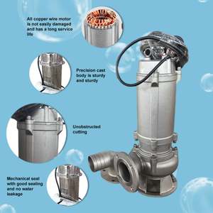 No Blockage <b>Sludge</b> <b>Pump</b> 220v 380v Industrial Submersible Sewage <b>Pump</b> With Cutter for Manure Disposal Water Treatment - Product Image 2