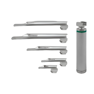 ชุดเครื่องมือตรวจกล่องเสียงแบบโปรดูอัล LED Macintosh Miller Laryngoscope ทำจากสแตนเลสสตีล สำหรับโรงพยาบาล จำหน่ายส่ง - Product Image 1