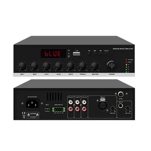 MA60UB 60W Commercial Audio 6.5 mic USB Bluetooth Mixer Amplificateur pour Restaurant Sound System
