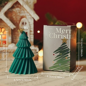Nouvelles bougies de Noël décoratives en forme d'arbre à trois étages, parfumées, avec boîte cadeau individuelle pour <span class=keywords><strong>la</strong></span> décoration des bars - Product Image 4