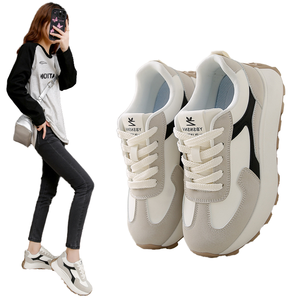 Zapatillas deportivas casuales de mujer estilo coreano ZC Torre con cordones, suela gruesa y tacón alto, forro de malla, novedad otoño 2026 - Product Image 4