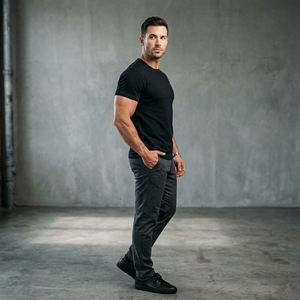 Camisas de Bambú para Hombre, de Verano, Frescas, de Manga Corta, Cuello Redondo, de Alta Calidad, Lisas, de Tela de Seda, para Negocios y Actividades al Aire Libre - Product Image 4