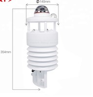 FRT FWS700 Sensor meteorológico integrado Termohigrómetro Sensor de viento ultrasónico Montaje en poste de pie 9-30VDC Potencia RS485 Salida