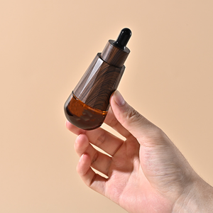 Gotero de vidrio de esencia de grano de madera de lujo Envase cosmético 1oz 30ml Tapón de rosca Cuidado DE LA PIEL Aceites esenciales Botellas de vidrio - Product Image 6