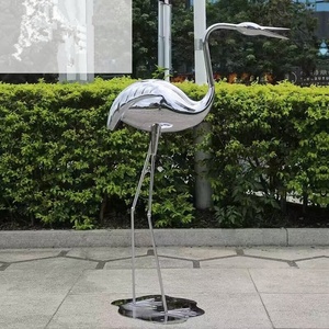 Escultura de <span class=keywords><strong>metal</strong></span> de cisne de acero inoxidable escultura de <span class=keywords><strong>metal</strong></span> oxidado estatua de pájaro escultura de jardín <span class=keywords><strong>metal</strong></span> - Product Image 6