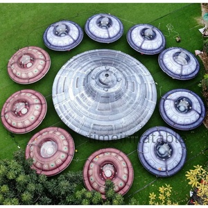 Pvc Inflatable 5m bị rơi UFO người ngoài hành tinh chiếc đĩa bay khổng lồ tổ chức sự kiện trang trí đèn Led Blower - Product Image 4