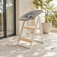 Berceau modulaire 4-en-1 pour bébé et tour d'apprentissage Montessori avec structure en bois ultra-stable, fonction chaise adulte, design pliable facilement