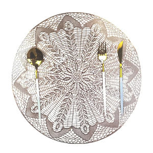 Easeful Venta Directa de Fábrica Personalizado Redondo Hueco Redondo Oro Antideslizante Mat Hogar Cocina Restaurante Pvc Mantel Individual Mesa de Comedor - Product Image 6