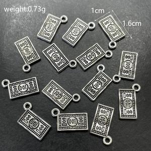 Collar Retro de Aleación con Moneda Digital de Dólar Estadounidense Plateada Brillante de la Colección Junkang, Accesorios de Joyería Hechos a Mano - Product Image 4