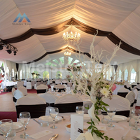 Tente de fête pour événement de mariage grande taille haute capacité 9m de large couverture en PVC robuste atmosphère heureuse en tissu