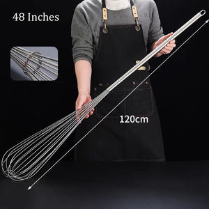 <span class=keywords><strong>Fouet</strong></span> de <span class=keywords><strong>chef</strong></span> professionnel Commercial Extra Long en acier inoxydable fouets grand <span class=keywords><strong>fouet</strong></span> à main pour batteur à oeufs - Product Image 4