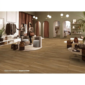 Carreaux de porcelaine effet bois brun café 24x48 pouces, collection pour sols et murs, finitions brillantes et mates - Product Image 6