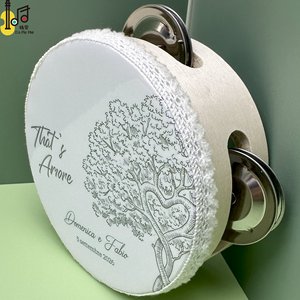 Instrument de musique à percussion personnalisé personnalisé 4 pouces Mini tambourin mariage petit tambour à main jouet prix - Product Image 2