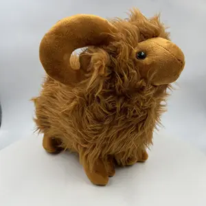wholesale custom plush stuffed Highland Sheep Soft Toy plush woolly ram sheep animal doll for kids