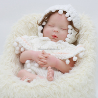 Vente flash : poupée bébé réaliste en silicone de 18 pouces, corps entier, peau de bébé réelle, poupée fille endormie, poupée reborn pour tout-petits