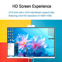 Computadora de Escritorio Todo en Uno de Diseño Moderno de Fábrica Original de 23.8 Pulgadas, I5 I7 I3, para Entretenimiento en el Hogar