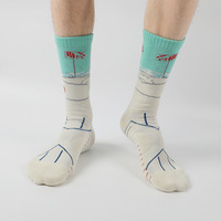 Chaussettes de sport mi-mollet professionnelles pour hommes, idéales pour la course et le basketball, séchage rapide, respirantes, absorbant la transpiration, avec logo et semelle en tissu éponge.