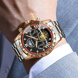 Reloj de Pulsera BINBOND para Hombre, Diseño Moderno, Acero Fino, Marca Original, Cuarzo, Cronógrafo, Fase Lunar, Resistente al Agua - Product Image 3