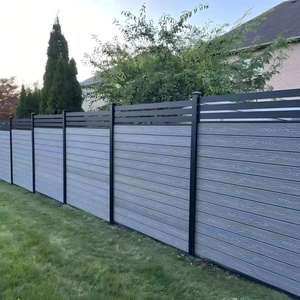 Clôture <span class=keywords><strong>en</strong></span> composite <span class=keywords><strong>bois</strong></span>-plastique (WPC) imperméable, anti-UV, pour l'extérieur, type <span class=keywords><strong>nature</strong></span>, panneau de clôture WPC, ensemble de revêtement - Product Image 2