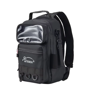 Sac de pêche multifonctionnel à bandoulière unique en gros, sac à dos imperméable en polyester, sac à dos pour leurres, insertion de canne à pêche, sac à dos pour appâts - Product Image 1