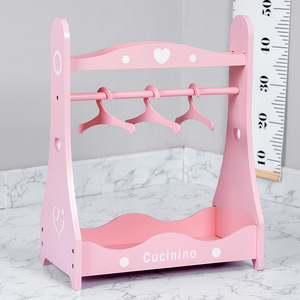 Casa de juegos de madera para niños, juego de simulación de colgador de <span class=keywords><strong>armario</strong></span>, herramienta de maquillaje para niñas, conjunto de combinación, <span class=keywords><strong>juguetes</strong></span> educativos para edades tempranas - Product Image 1