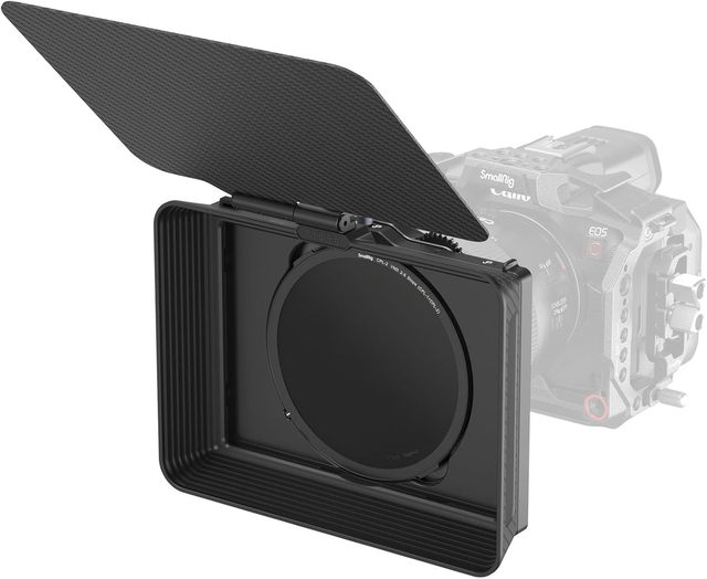 Matte Box with Adjustable Clamp From 67mm - 82mm, with Lens Hood, Top Flag, CPL 1 & 2 Filters, for DSLR Mirrorless
