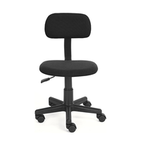 Ensemble de 2 chaises de bureau modernes, réglables en hauteur, pivotantes à 360°, avec coussin de siège doux, sans accoudoirs, adaptées aux enfants, avec roulettes
