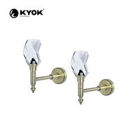 KYOK Crochet pour rideau en cristal de haute qualité AB SN Tieback Premium Accessoire pour rideau de poteaux et accessoires